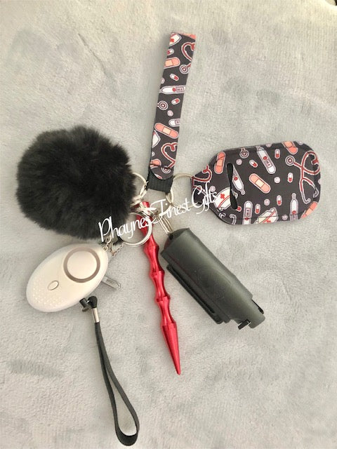Safety Keychain Nurse Theme Safety Keychain