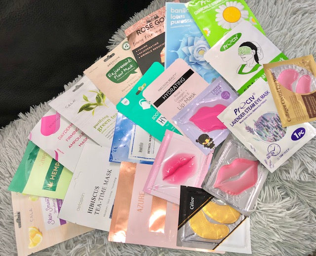 Mystery Surprise Korean Beauty Facial Mask, Facial Sheet, Steam Eye Mask, Lip Mask K Beauty Facial Care Pack 8 pc Set