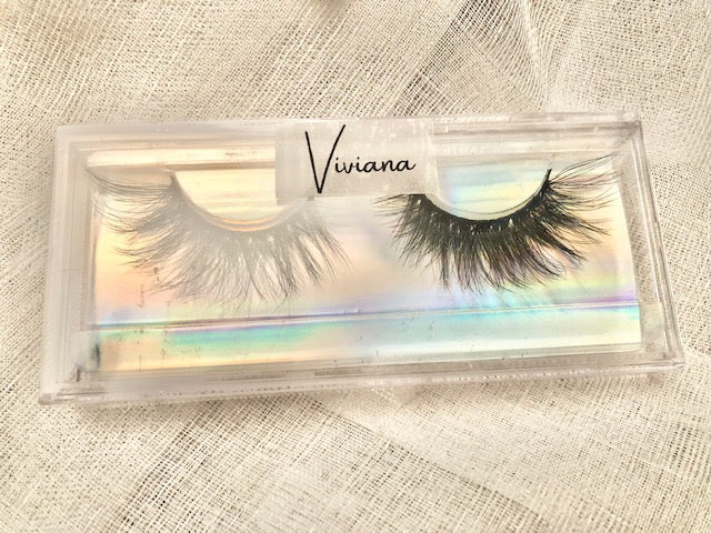 Viviana Lashes Complete Bundle Set Lashglue Eyeliner GlueLiner Applicator Spoolies Organza Bag Mink Lashes