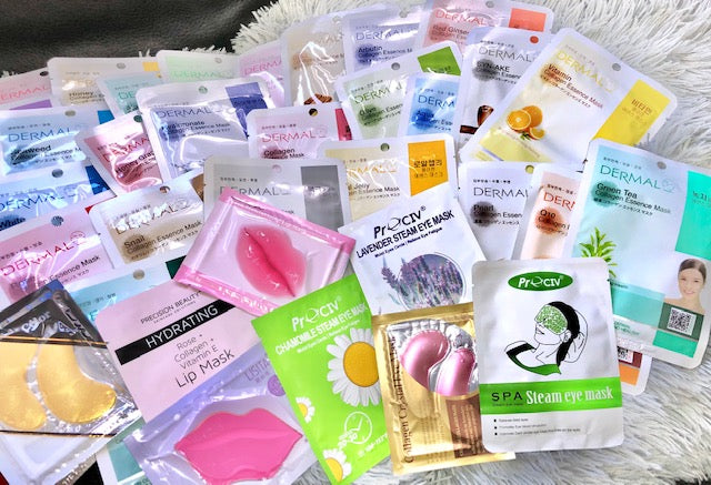 Mystery Korean Beauty Skincare Pak K Beauty Korean Sheet Masks Eye Steam Mask Under Eye Patches Lip Mask Variety Gift Set 8Pc 15 Pc 20 Pc