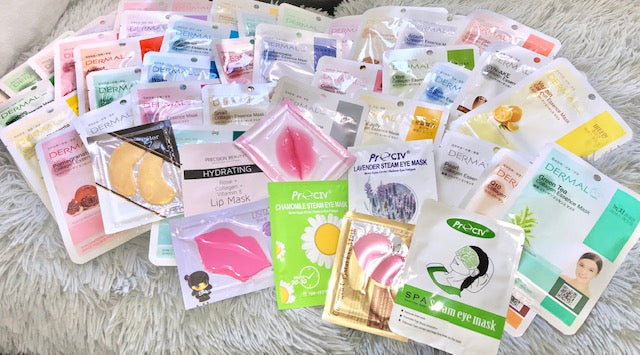 Mystery Korean Beauty Skincare Pak K Beauty Korean Sheet Masks Eye Steam Mask Under Eye Patches Lip Mask Variety Gift Set 8Pc 15 Pc 20 Pc
