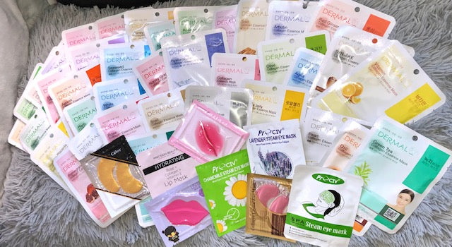 Mystery Korean Beauty Skincare Pak K Beauty Korean Sheet Masks Eye Steam Mask Under Eye Patches Lip Mask Variety Gift Set 8Pc 15 Pc 20 Pc