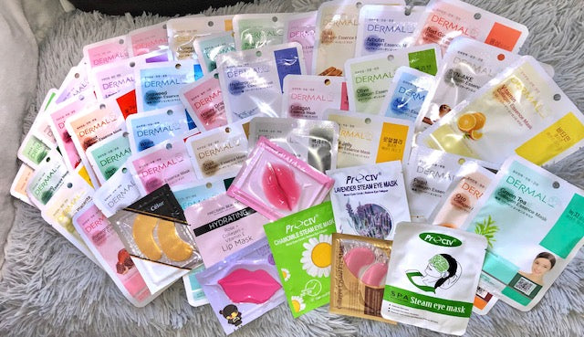 Mystery Korean Beauty Skincare Pak K Beauty Korean Sheet Masks Eye Steam Mask Under Eye Patches Lip Mask Variety Gift Set 8Pc 15 Pc 20 Pc