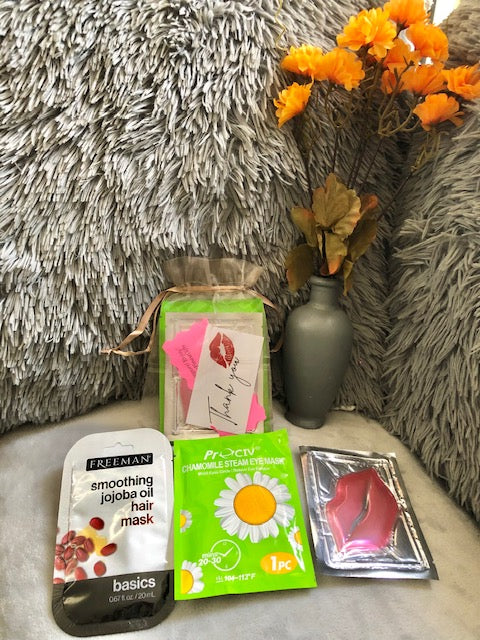 Self Warming Eye Mask Lip Mask Jojoba Oil Hair Mask 4 piece Combo Set Korean Beauty*Limited Time-FREE GIFT**