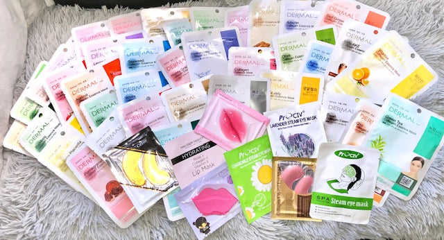Mystery Korean Beauty Skincare Pak K Beauty Korean Sheet Masks Eye Steam Mask Under Eye Patches Lip Mask Variety Gift Set 8Pc 15 Pc 20 Pc